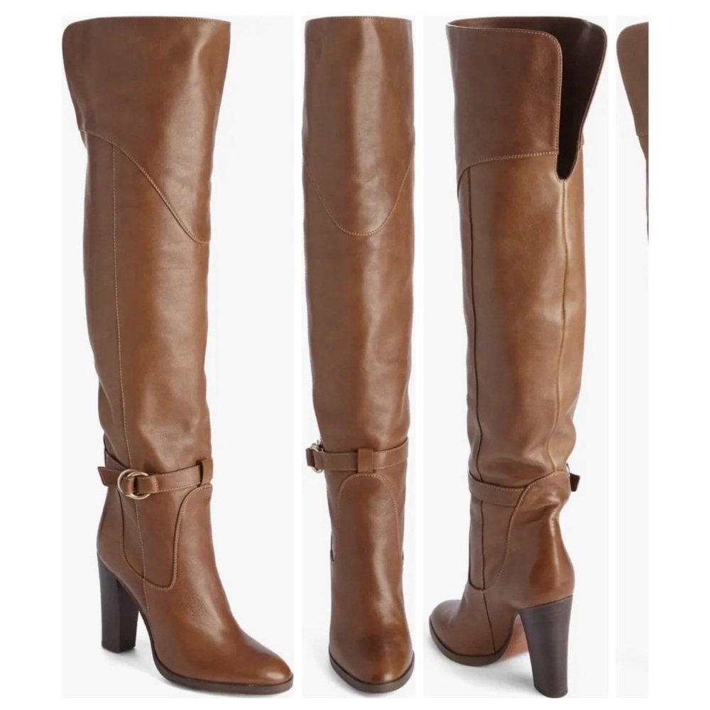 Chloe Lenny Over the Knee Boots in Bordeaux
